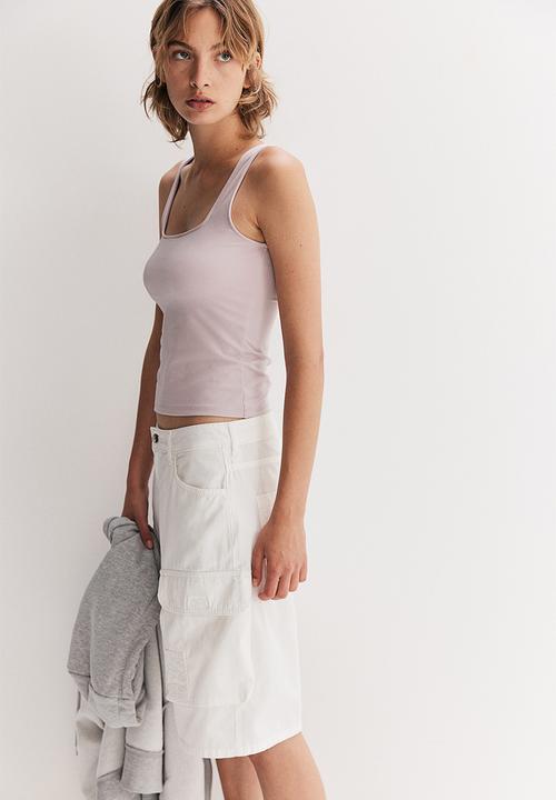 H&M - Square-neck vest top - pink