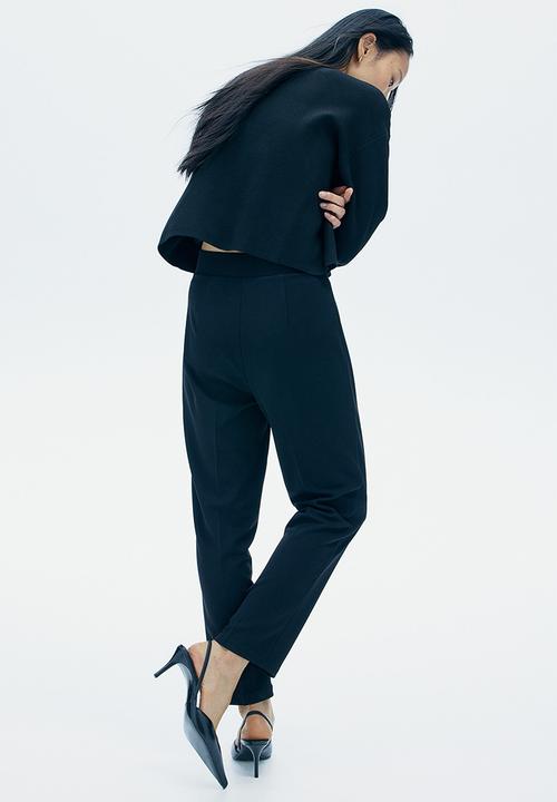 H&M - Tapered jersey trousers - black