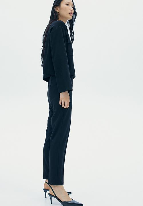 H&M - Tapered jersey trousers - black