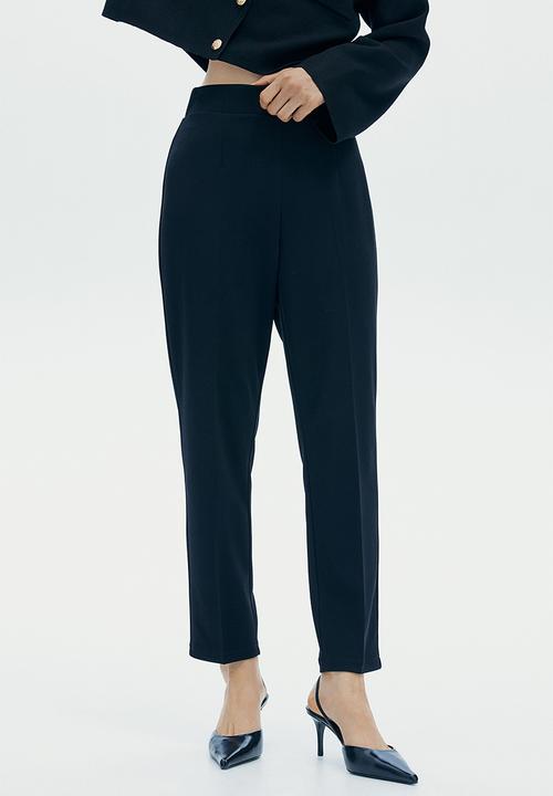 H&M - Tapered jersey trousers - black