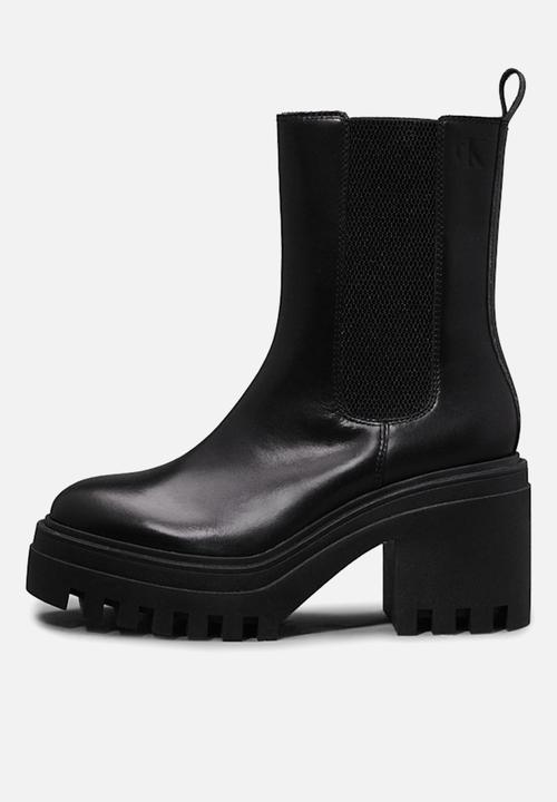 Calvin Klein - Chunky leather chelsea boot - triple black