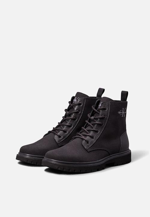 Calvin Klein - Eva Boot Mid Laceup Mix Mtr  - black