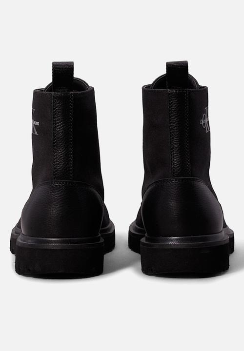 Calvin Klein - Eva Boot Mid Laceup Mix Mtr  - black