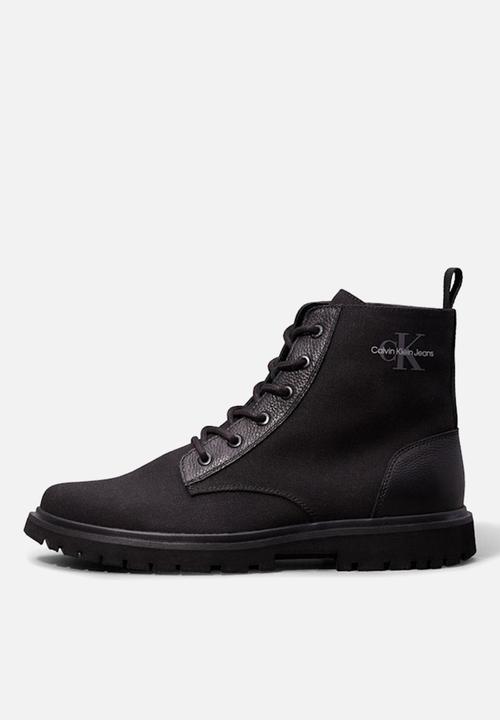 Calvin Klein - Eva Boot Mid Laceup Mix Mtr  - black