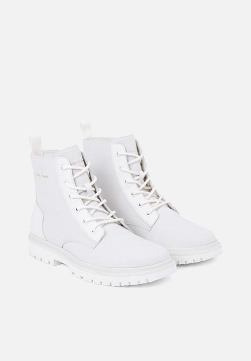 Calvin Klein - Eva Boot Mid Laceup Mix Mtr - white