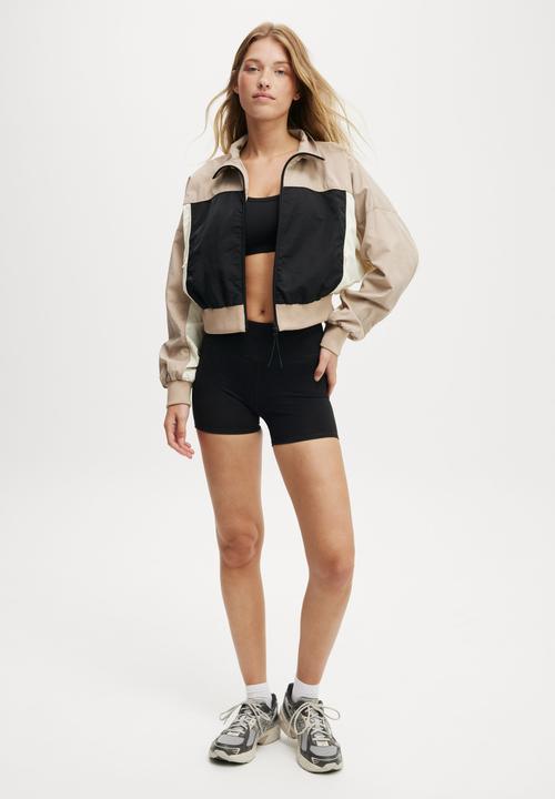 Cotton On - Baseline Cropped Rib Panelled Anorak - Multi