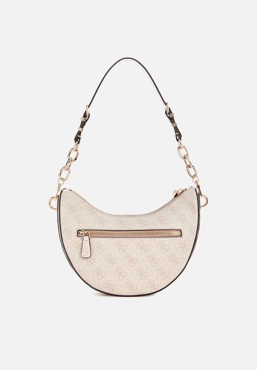 GUESS - Orlina logo top zip shldr bag - sand logo