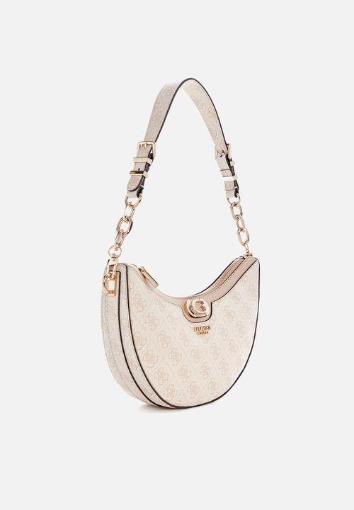 GUESS - Orlina logo top zip shldr bag - sand logo