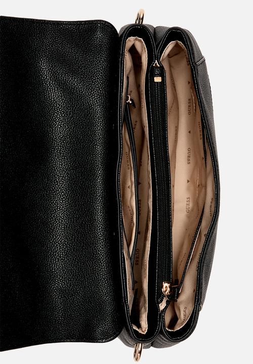 GUESS - Silvye flap shoulder bag - black