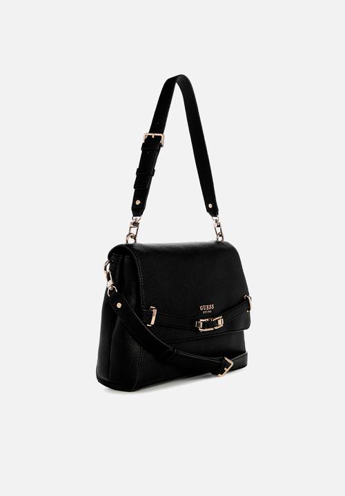 GUESS - Silvye flap shoulder bag - black