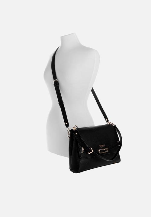 GUESS - Silvye flap shoulder bag - black