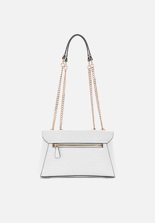 GUESS - Silvye convertible xbody flap - white