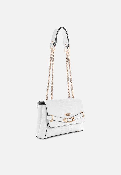 GUESS - Silvye convertible xbody flap - white
