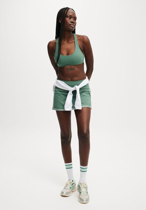 Cotton On - Ultra Soft Curved Hem Crop - Emerald Forest