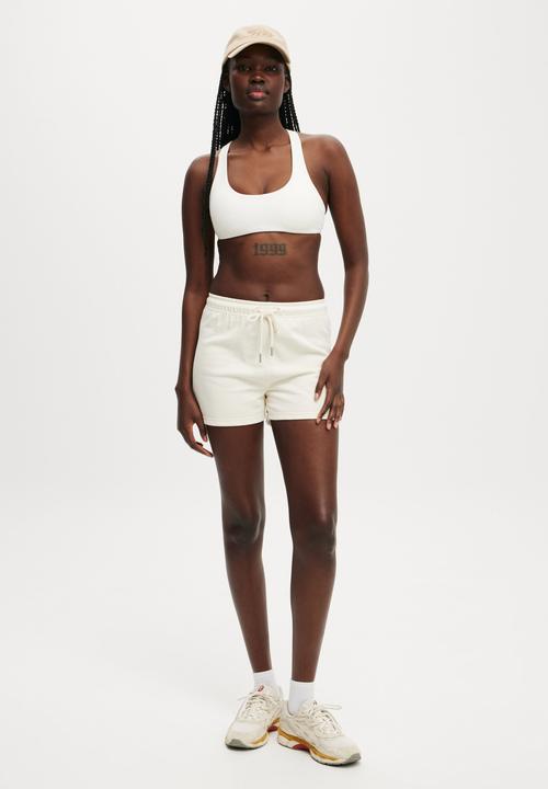 Cotton On - Ultra Soft Curved Hem Crop - Coconut Milk