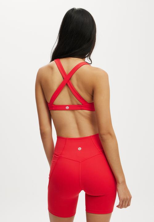 Cotton On - Ultra Soft Side Pocket Bike Short - Raspberry
