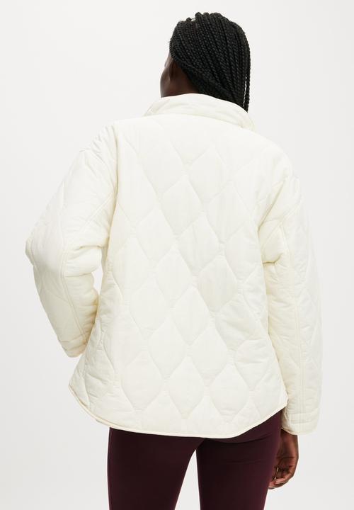 Cotton On - Warm Up Relaxed Lightweight Jacket - Coconut Milk