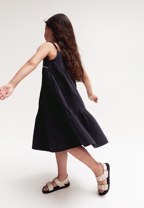H&M - Tiered muslin dress - grey