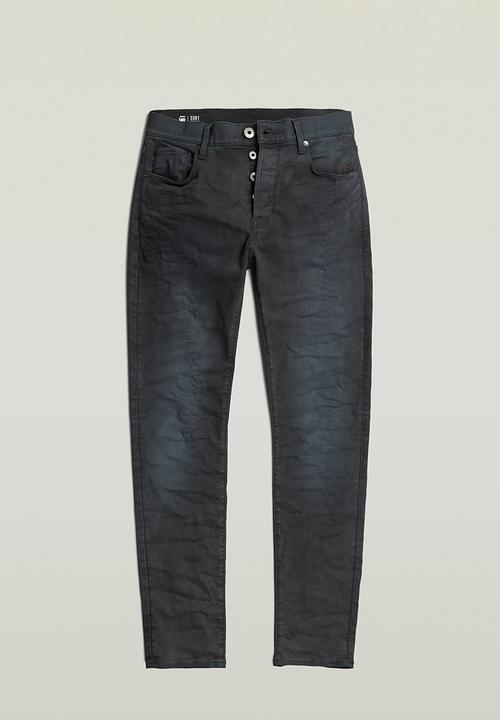 G-STAR - Slim 3301 jeans - Lomer grey dark aged cobler