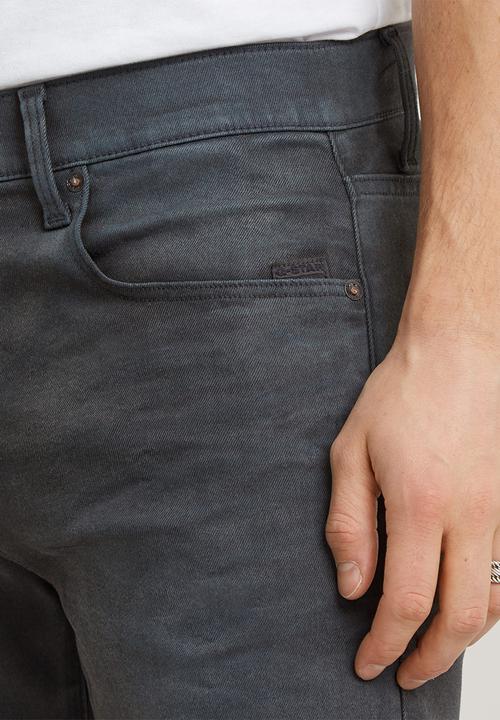 G-STAR - Slim 3301 jeans - Lomer grey dark aged cobler