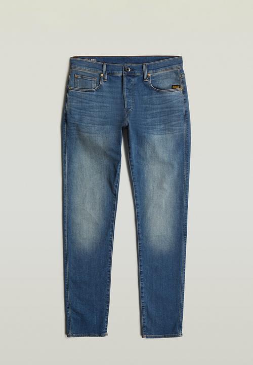 G-STAR - 3301 slim-elto super stretch jeans - vintage medium aged