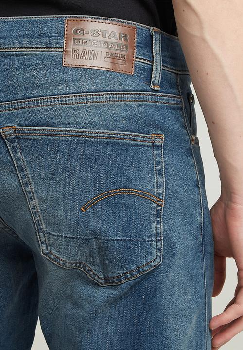 G-STAR - 3301 slim-elto super stretch jeans - vintage medium aged