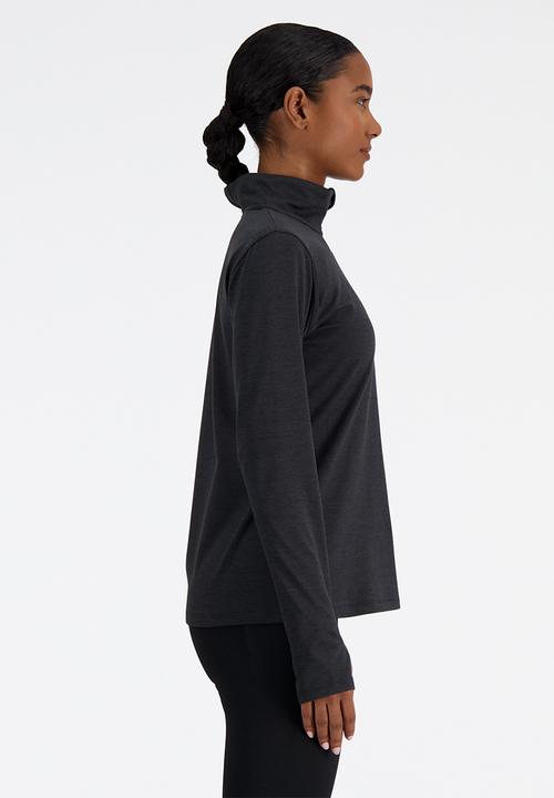 New Balance  - New Balance Space Dye QTR Zip-Black Heather