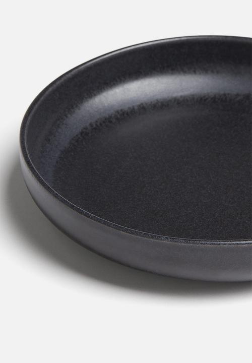 H&M - Deep stoneware plate - grey