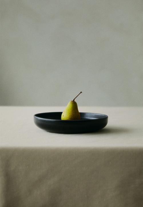 H&M - Deep stoneware plate - grey