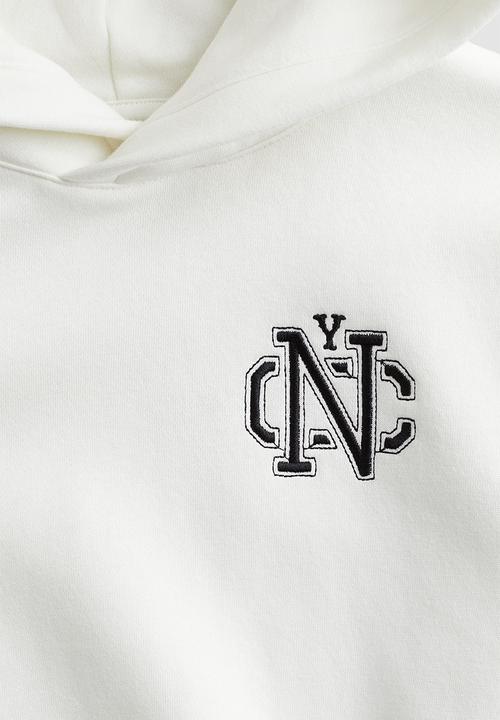H&M - Hoodie - white nyc