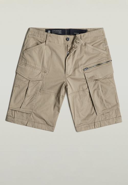 G-STAR - Rovic zip relaxed 1\2 Premium micro str twill short - dune