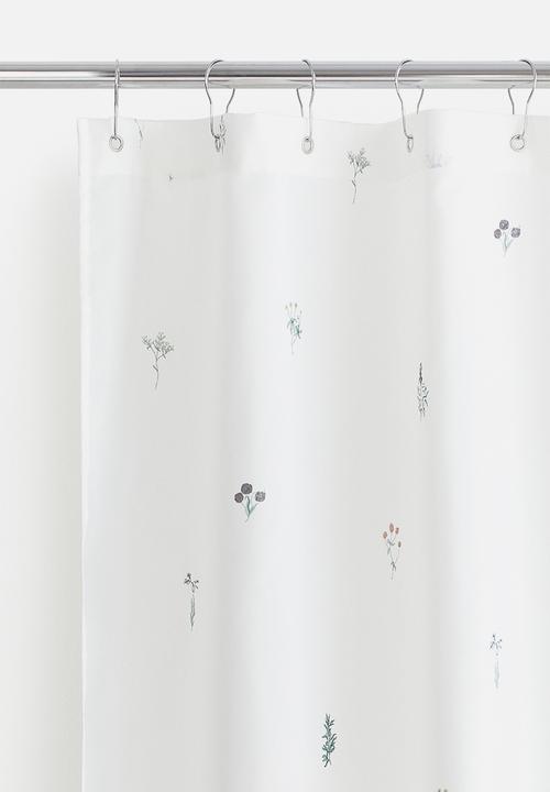 H&M - Floral shower curtain - white floral