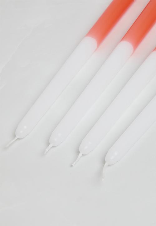 Sixth Floor - Set 4 Dip Dye Candles - Orange