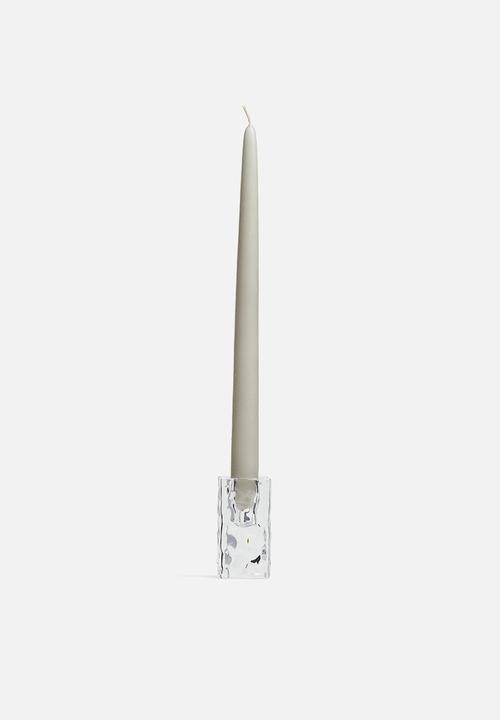 H&M - Glass candlestick - clear glass