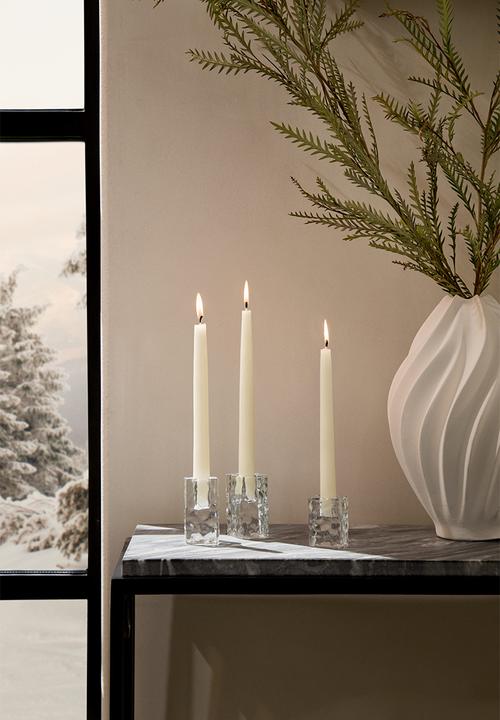 H&M - Glass candlestick - clear glass