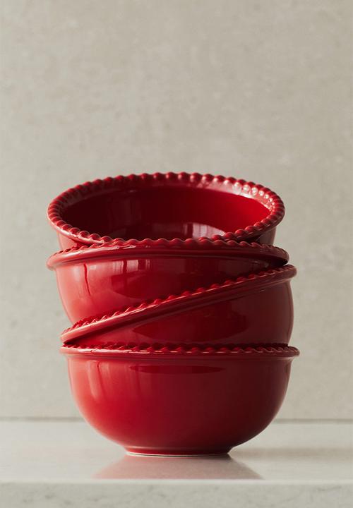 H&M - Stoneware bowl - red
