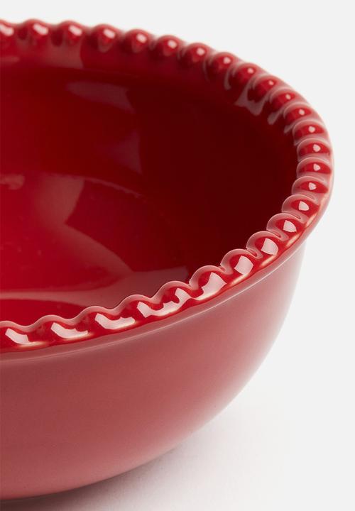 H&M - Stoneware bowl - red