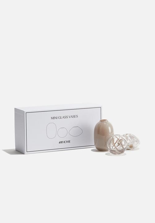 H&M - 3-Pack glass mini vases - beige