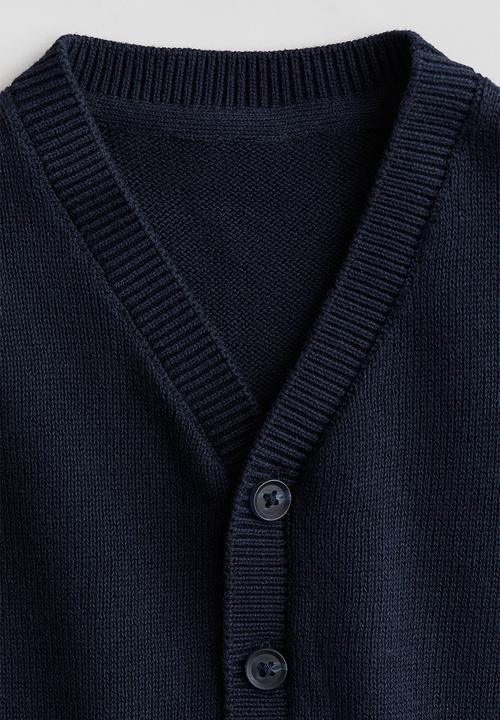 H&M - Waffle-knit cardigan - blue
