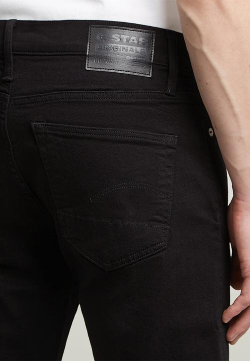 G-STAR - 3301 slim fit elto nero superstretch - pitch black