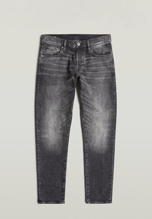 G-STAR - 3301 straight tapered - elto black stretch denim