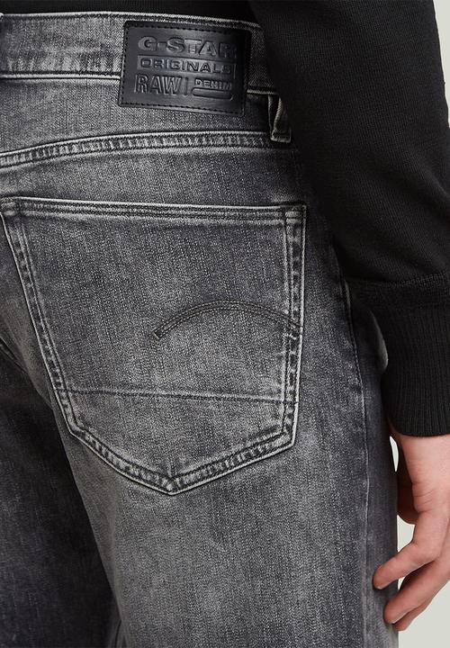 G-STAR - 3301 straight tapered - elto black stretch denim