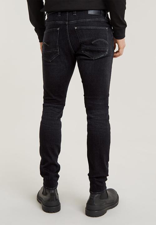 G-STAR - Revend Skinny Elto black superstretch - medium aged faded