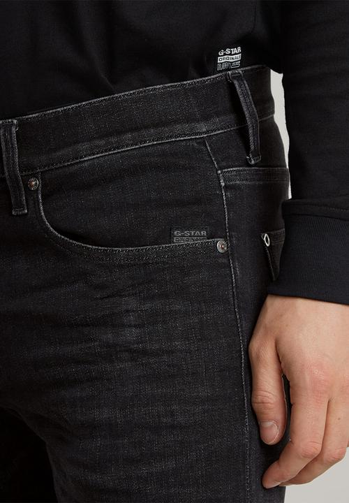 G-STAR - Revend Skinny Elto black superstretch - medium aged faded