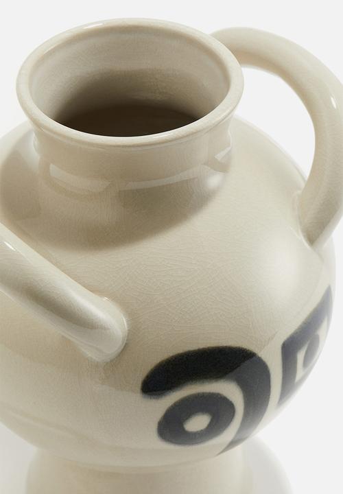 H&M - Large stoneware vase - natural white