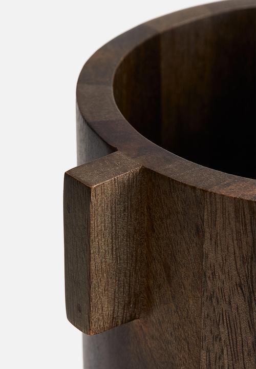 H&M - Mango wood utensil holder - dark brown