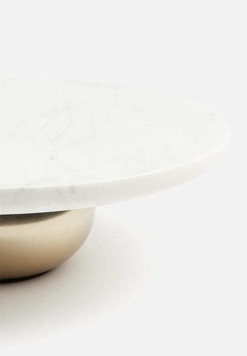 H&M - Marble cake stand - white