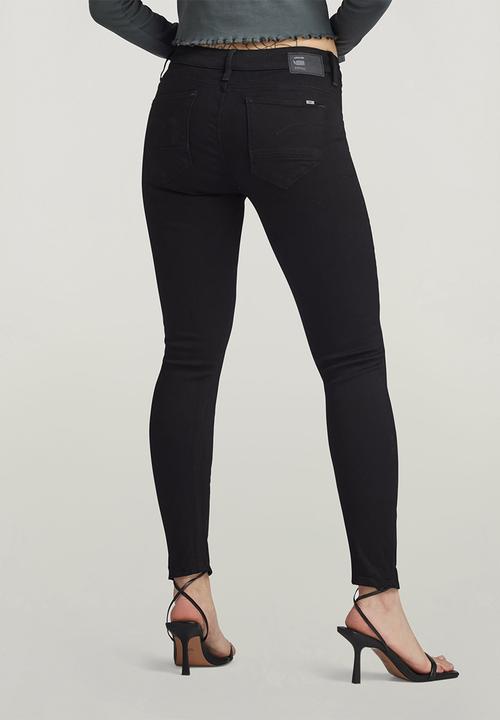 G-STAR - Arc 3D Mid Skinny Jeans Wmn - Pitch Black