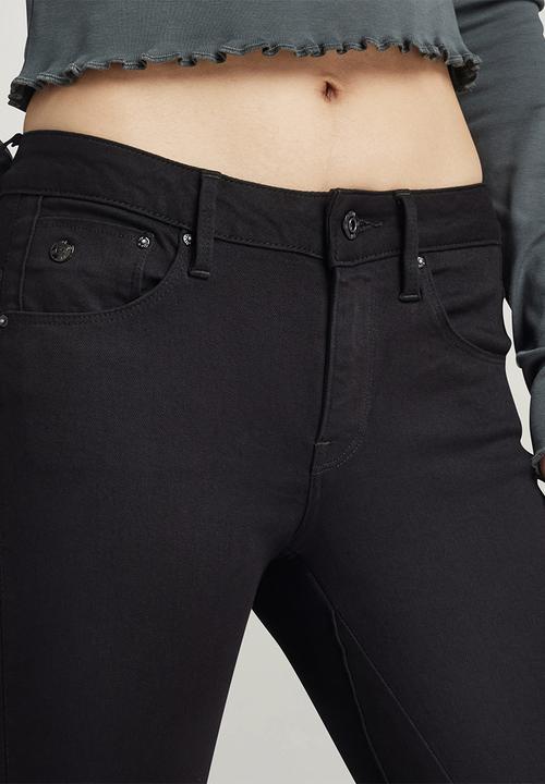 G-STAR - Arc 3D Mid Skinny Jeans Wmn - Pitch Black