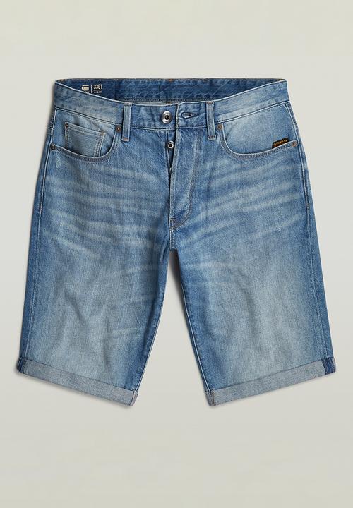 G-STAR - 3301 short Sato denim lt aged 